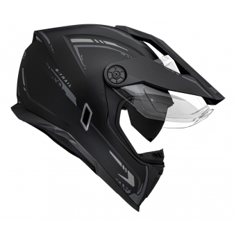 Capacete Moto Bieffe Big Trail Authentic Cross Preto Grafite Fosco C/ Óculos Sol Lançamento