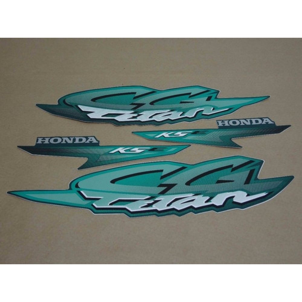 Kit Adesivos Faixa Cg Titan 125 Kse 2002 Verde Jogo Adesivo