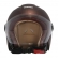 Capacete Moto Aberto Feminino Masculino Joy 23 San Marino By Taurus Custom Vintage Biz Marrom C/ Acabamento Interno Couro - Marrom
