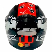 Capacete Moto Esportivo Fechado Ls2 Ff358 Classic Bullet Pixel Pixels Super Mario Preto Vermelho C/ Selo Inmetro