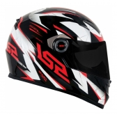 Capacete Moto Fechado Ls2 Ff358 Classic Draze Branco Preto Vermelho C/ Selo Inmetro Lançamento