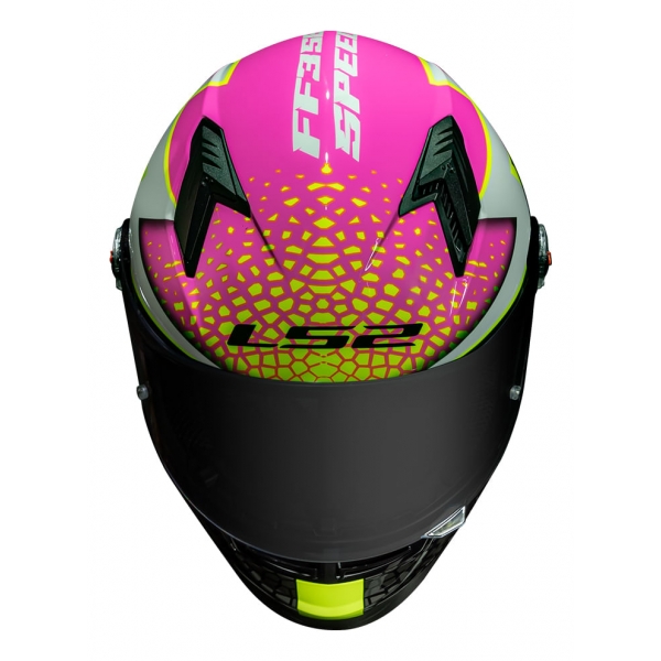 Capacete Moto Feminino Fechado Ls2 Ff358 Classic Speedy Branco Rosa C/ Selo Inmetro Lançamento