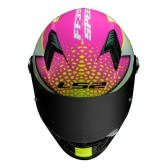 Capacete Moto Feminino Fechado Ls2 Ff358 Classic Speedy Branco Rosa C/ Selo Inmetro Lançamento