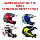 Viseira Iridium Colorida Camaleão Capacete Bieffe 3 Sport V3 Cross Original - Camaleão