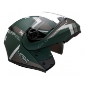 Capacete Moto Robocop Articulado Peels Urban U-Rb2 Discover Verde Militar Escamoteável C/ Oculos