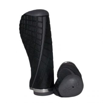 Par De Manopla Punho Moto Esportivo Scud Concept 2 Cinza / Preto Ergonômica Anatômica Descanso P/ Mão