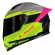 Capacete Moto Fechado LS2 FF358 Classsic S Digital Striker C/ Spoiler Masculino Feminino Lançamento - Preto Amarelo Rosan Neon