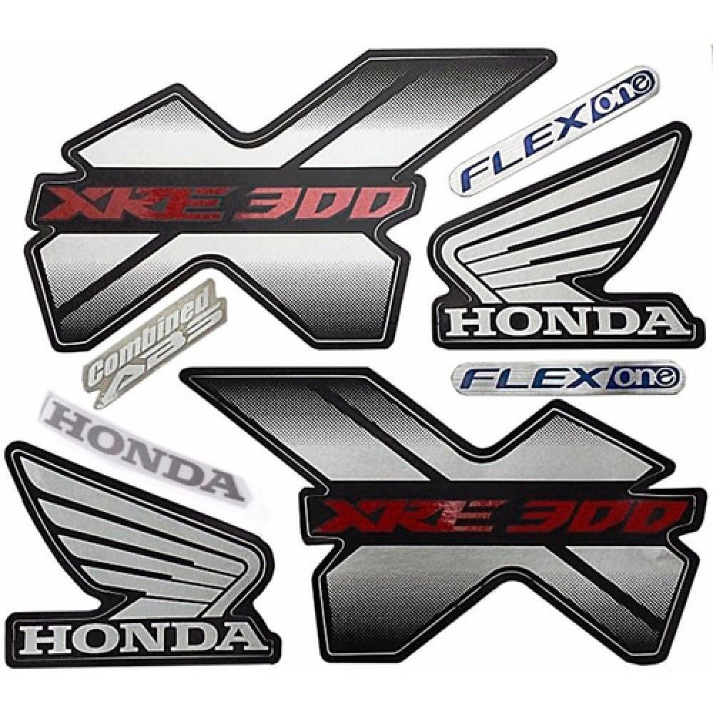 Kit Adesivo Faixa Honda Xre 300 Branca 2015 Jogo Adesivos
