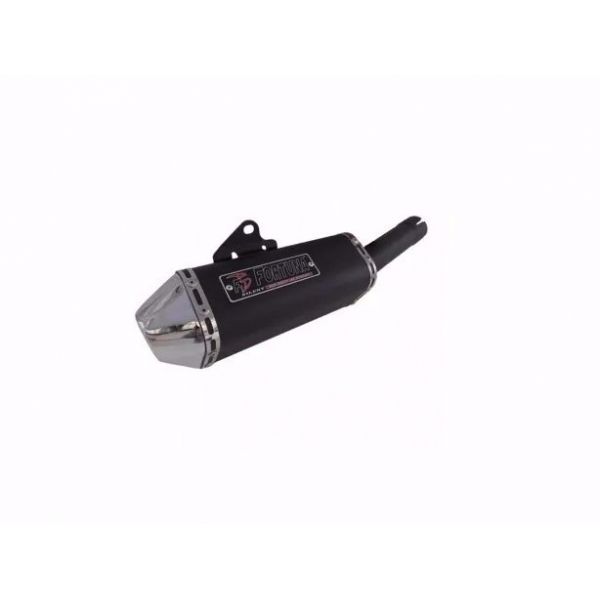 Escapamento Escape Esportivo Moto Cb 250 Twister 2016 2017 2018 2019 2020 2021 2022 2023 F1 Tri Oval Mini ( Curto ) Fortuna - Preto
