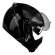 Capacete Moto Custom Peels F21 Mirage Classic Solid Piloto Aviador C/ Óculos Interno Queixeira Removível Lançamento - Preto Brilho