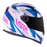 Capacete Moto Feminino Fechado Ls2 Ff358 Classic Draze Branco Rosa C/ Selo Inmetro Lançamento