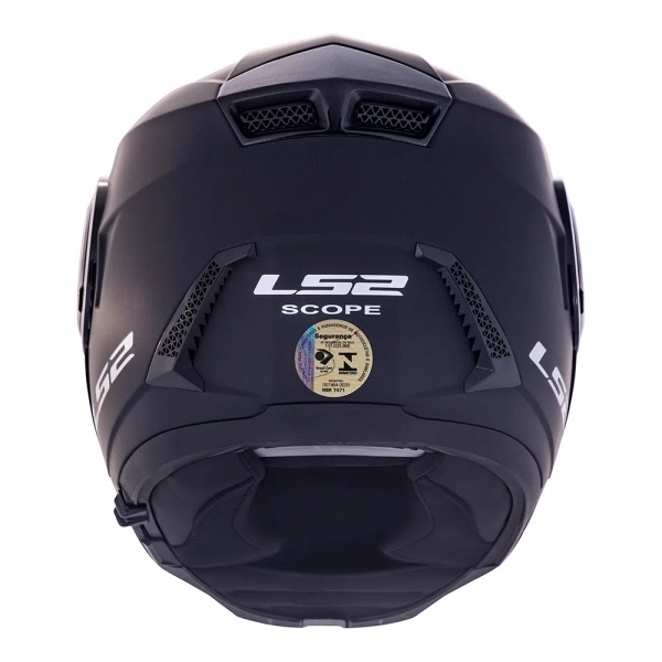 Capacete Moto Articulado Robocop LS2 FF902 Scope Monocolor Preto Fosco Escamoteável C/ Óculos - Preto Fosco