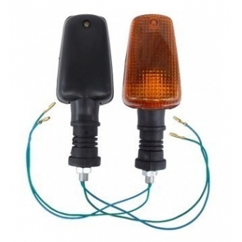 Par De Pisca Seta Sinaleira Moto Yamaha Rd 350 / Dt 200 / Xt 600 Z Tenere Modelo Original Lente Âmbar