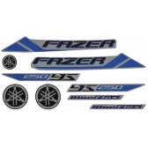 Kit Adesivos Faixa Fazer 250 Bl Flex Prata 2013 Jogo Adesivo