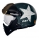 Capacete Moto Custom Peels F21 Us Army Tank Aviador C/ 2 Viseiras Queixeira Removível - Verde Militar