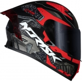 Capacete Moto Norisk Flow Robot Preto Vermelho C/ Spoiler + Viseira Fumê Extra Lançamento - Preto Vermelho