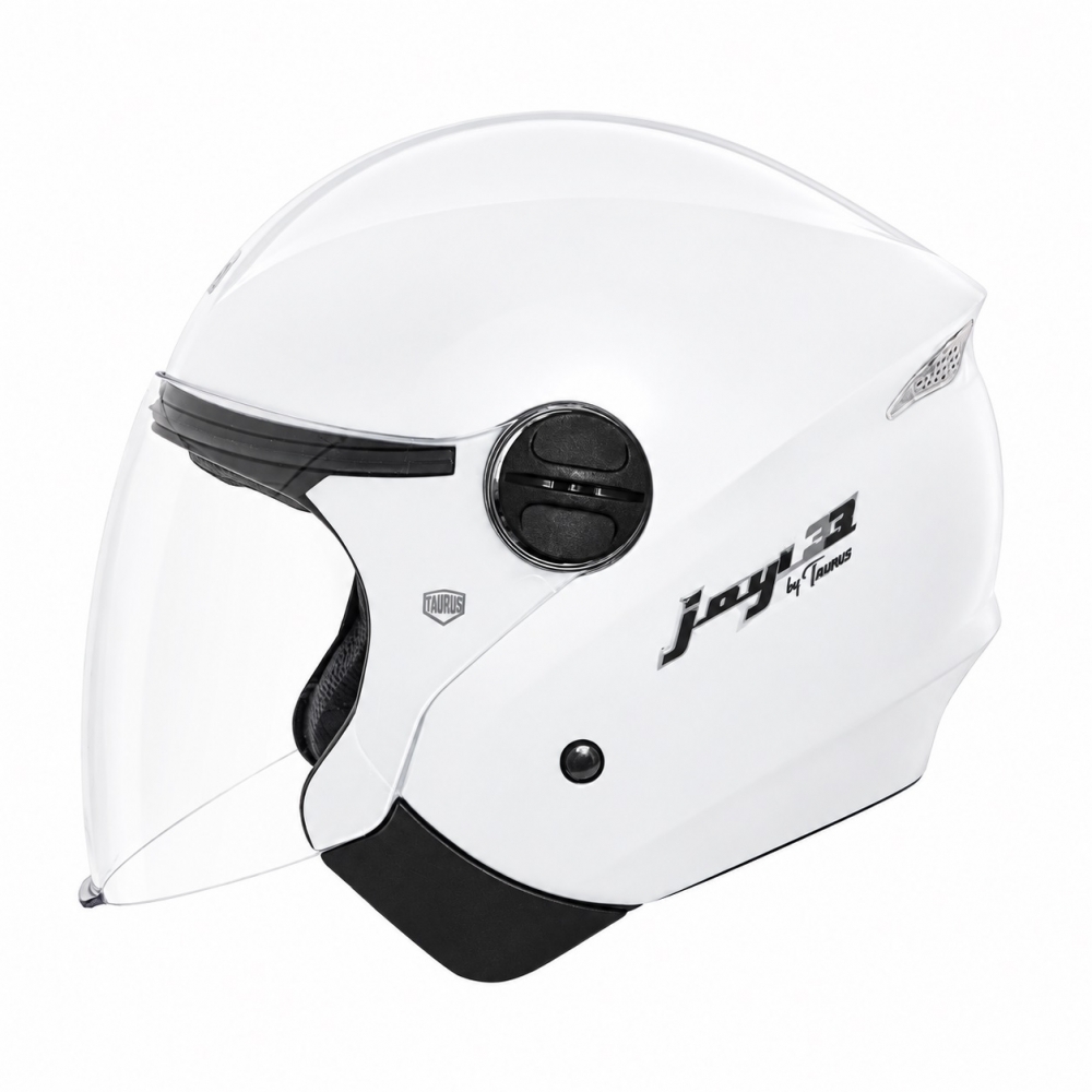 Capacete Moto Aberto Joy 23 San Marino By Taurus Branco Custom Vintage C/ Acabamento Interno Couro