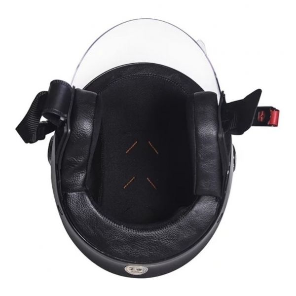 Capacete Moto Aberto Joy 23 By Taurus Custom Preto Fsc Couro - Preto Fosco