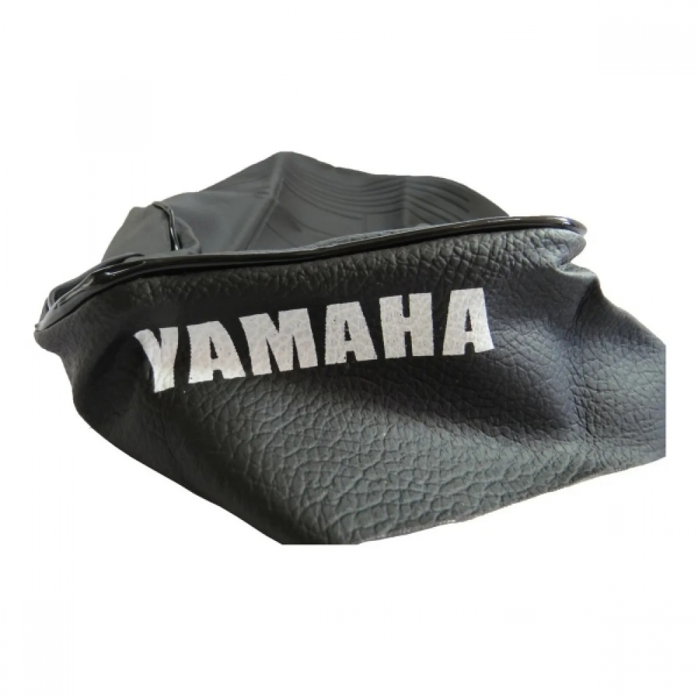 Capa De Banco Moto Yamaha Rd 125 Rdz 135 Frisada Modelo Original Preta C/ Escrita - Preto