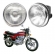 Farol Bloco Ótico Optico Completo Moto Cb 400 Lente Vidro Redondo Modelo Original Aro Cromado