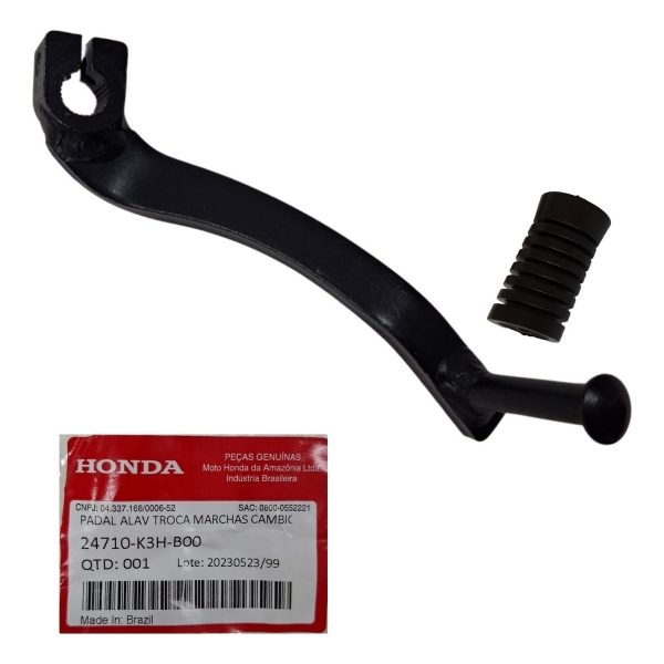 Pedal Seletor Câmbio Marcha Moto Sahara 300 2024 2025 C/ Borracha Original Honda