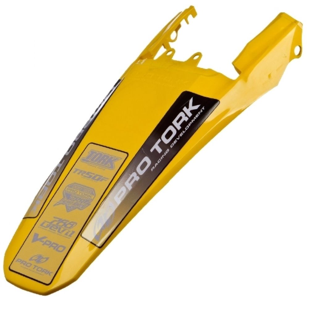 Paralama Traseiro Modelo Xr 250 Tornado Motocross Trilha Off Road Pro Tork - Amarelo