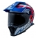 Capacete Moto Bieffe Big B Trail Defender Cross Branco Azul Vermelho C/ Óculos Sol Lançamento