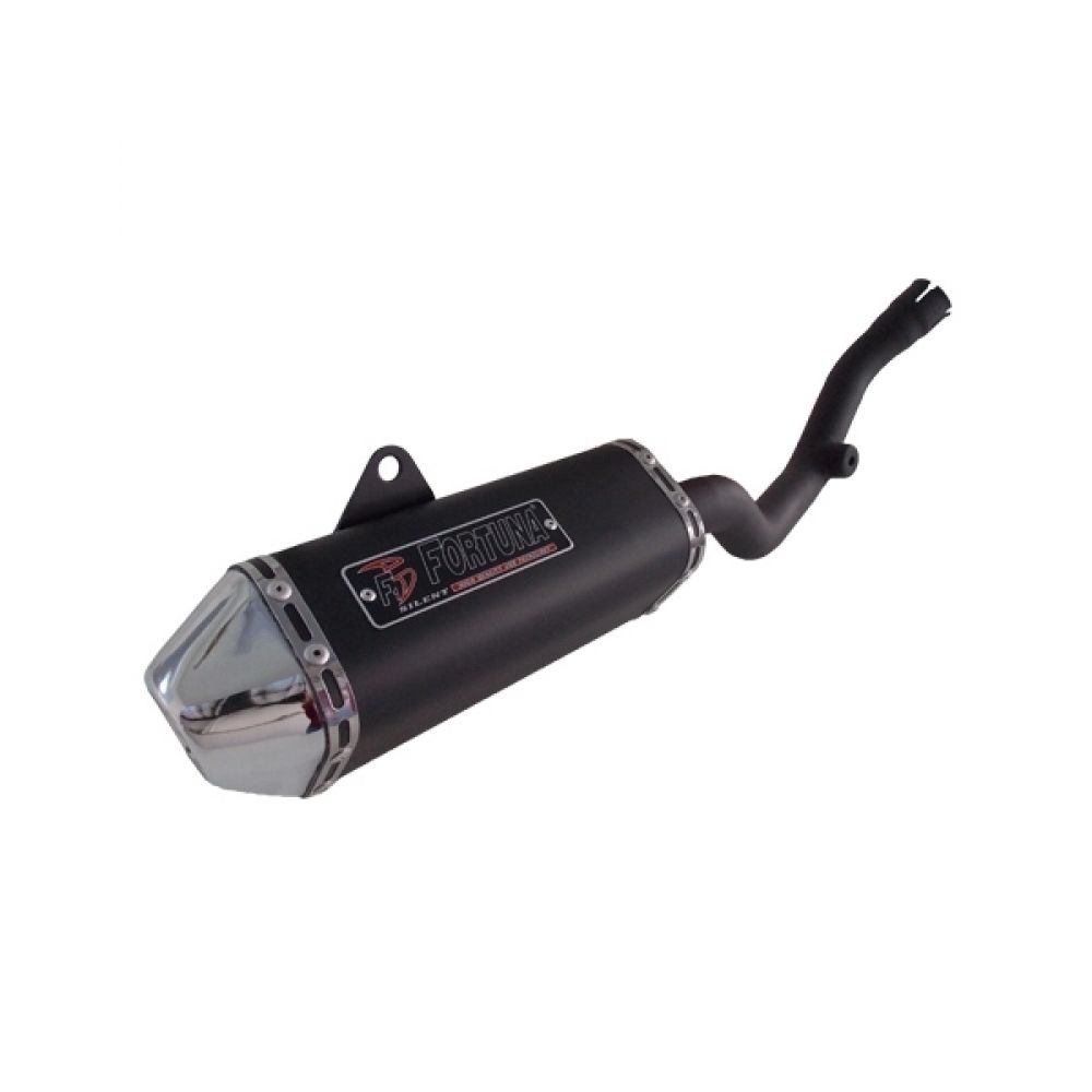 Escapamento Escape Esportivo Moto Xre 190 Ponteira F1 Tri Oval Mini ( Curto ) Fortuna - Preto