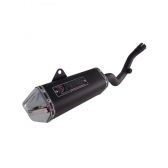 Escapamento Escape Esportivo Moto Xre 190 Ponteira F1 Tri Oval Mini ( Curto ) Fortuna - Preto