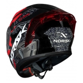 Capacete Moto Norisk Flow Robot Preto Vermelho C/ Spoiler + Viseira Fumê Extra Lançamento - Preto Vermelho