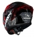Capacete Moto Norisk Flow Robot Preto Vermelho C/ Spoiler + Viseira Fumê Extra Lançamento - Preto Vermelho