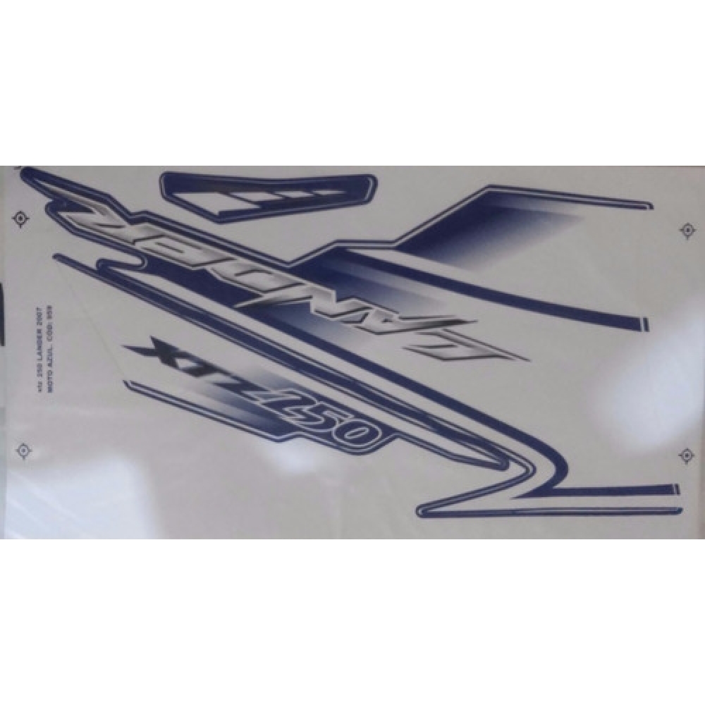Kit Adesivos Faixa Xtz 250 Lander 2007 Azul Jogo Adesivo