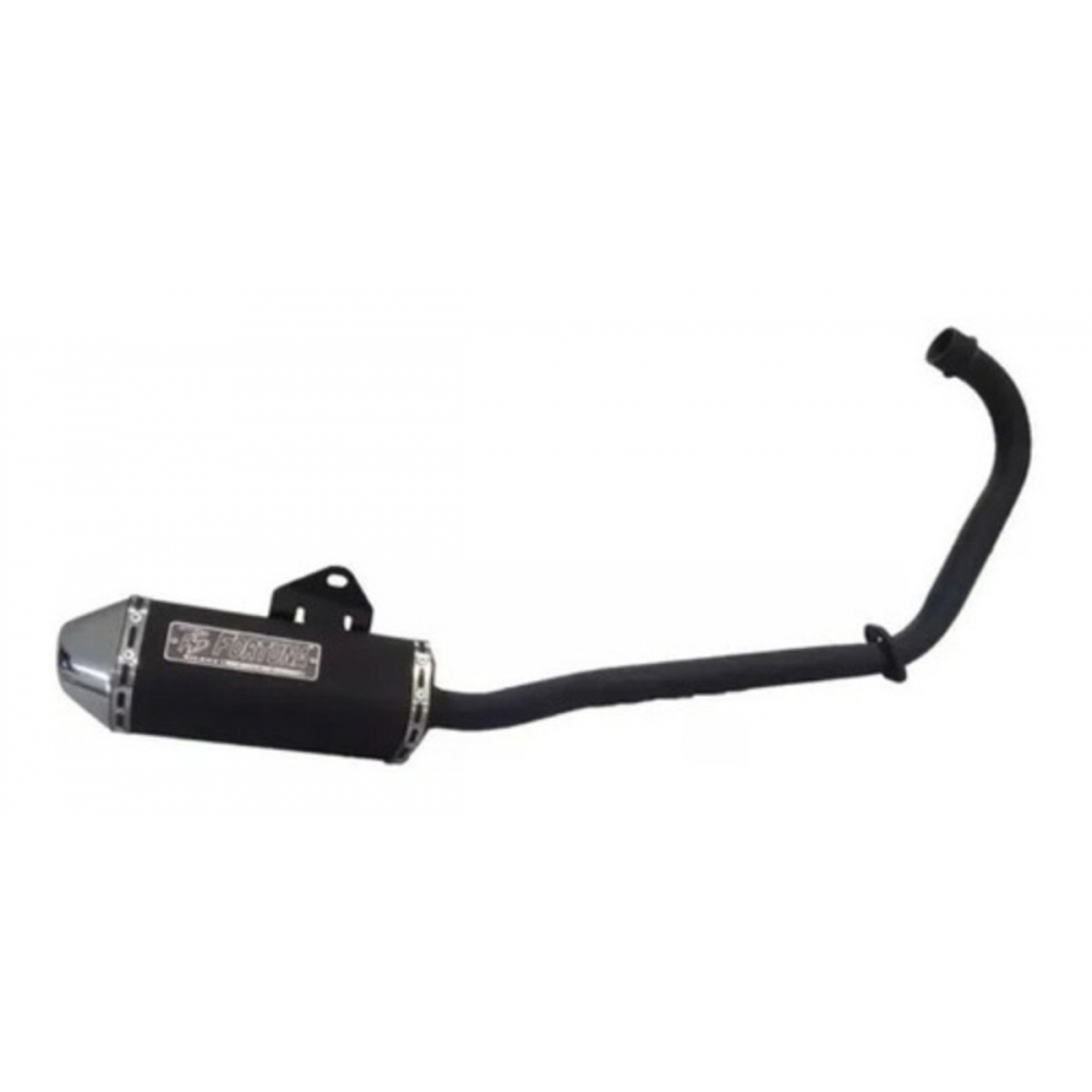 Escapamento Escape Esportivo Moto Chopper Road 150 Mini Tri Preto Fortuna C/ Selo Inmetro