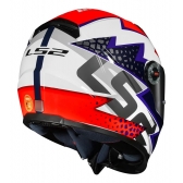 Capacete Moto Esportivo Fechado Ls2 Ff358 Classic Speedy Branco Roxo Laranja C/ Selo Inmetro