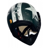 Capacete Moto Custom Peels F21 Us Army Tank Aviador C/ 2 Viseiras Queixeira Removível - Verde Militar