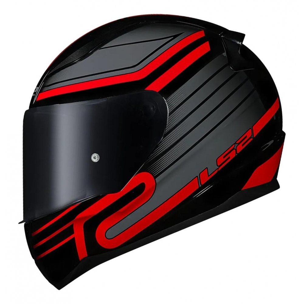 Capacete Moto Fechado Ls2 Ff353 358 Rapid Circuit C/ Selo Inmetro Masculino Feminino Lançamento - Preto Vermelho