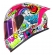 Capacete Moto Norisk Flow Trap Desenho Branco Rosa Feminino Masculino C/ Spoiler + Viseira Extra