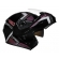 Capacete Moto Feminino Robocop Peels Urban U-Rb2 Discover Preto Rosa Camelão Escamoteável C/ Oculos