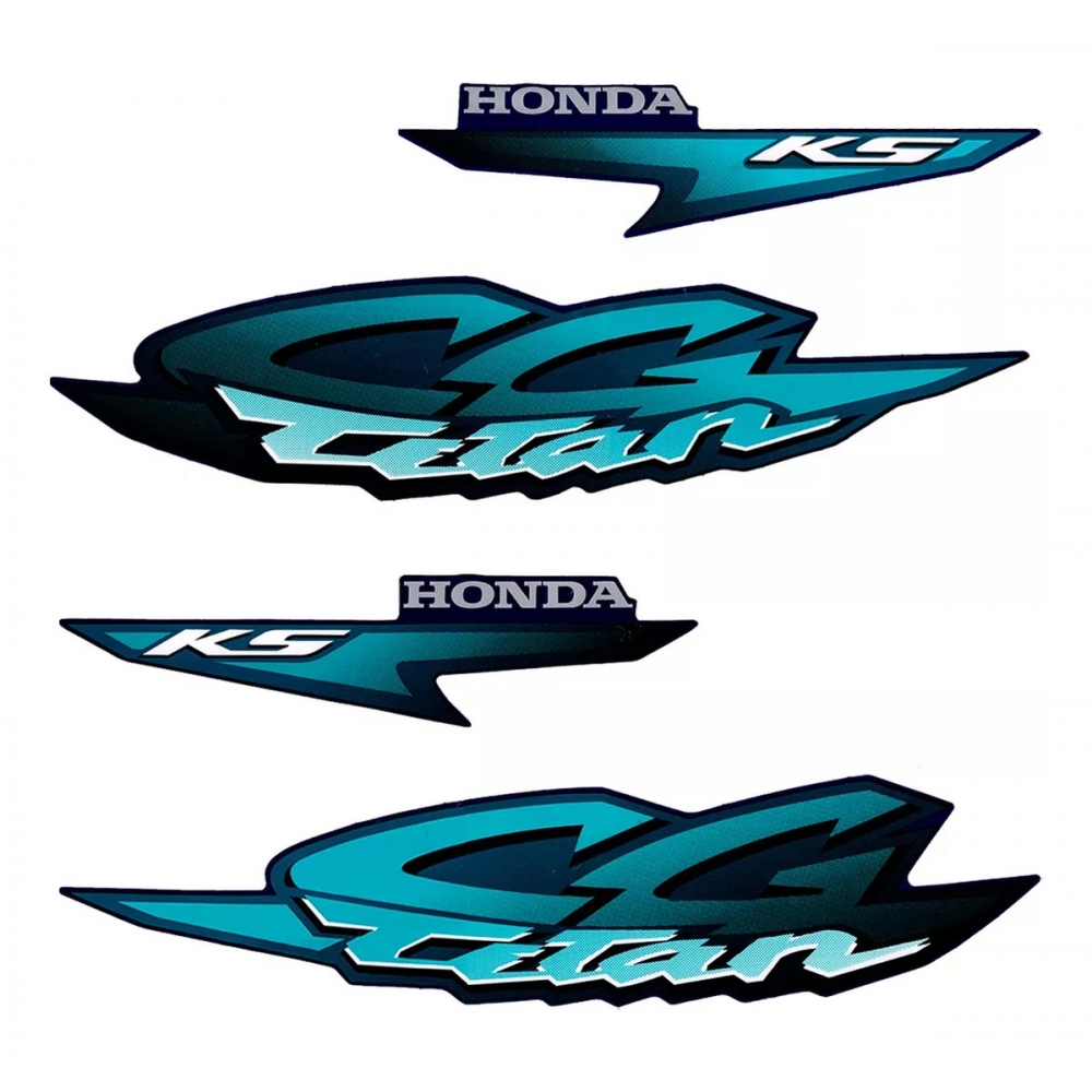 Kit Adesivos Faixas Moto Cg Titan 125 Ks 2002 Azul Metalico Jogo Adesivo