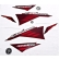 Kit Adesivos Faixa Xtz 250 Lander Vermelha 2007 Jogo Adesivo