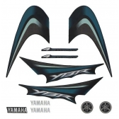 Kit Adesivos Faixas Moto Yamaha Ybr 125 Preta 2008 Jogo Adesivo Modelo Original Jotaesse
