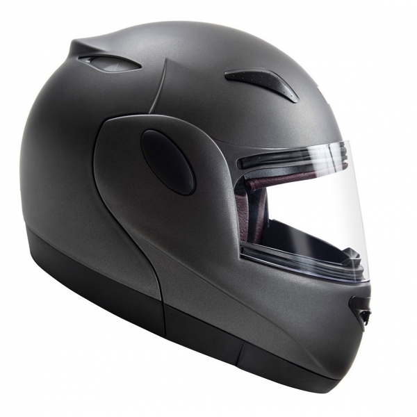 Capacete Moto Robocop Zarref By Taurus Custom Escamoteavel Cinza Revestido Couro C/ Selo Inmetro