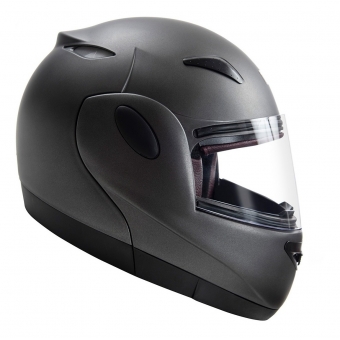 Capacete Moto Robocop Zarref By Taurus Custom Escamoteavel Cinza Revestido Couro C/ Selo Inmetro