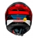 Capacete Moto Norisk Flow Razor Pulse Azul Preto Vermelho C/ Spoiler + Viseira Fumê Extra Lançamento - Preto Vermelho
