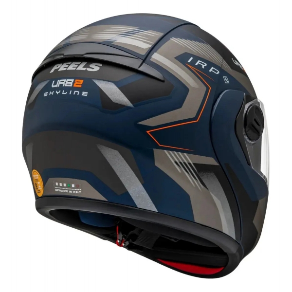 Capacete Moto Robocop Peels Urban U-Rb2 Skyline Azul Escamoteável C/ Oculos Selo Inmetro Lançamento - Azul Grafite Fosco