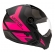 Capacete Moto Feminino Custom Peels Mirage Living Vertice Aviador C/ Óculos Queixeira Removível - Preto / Rosa