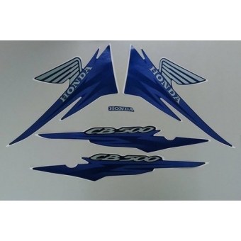 Kit Adesivos Faixa Cb 500 Azul Metálico 2002 Jogo Adesivo