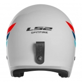 Capacete Moto Aberto Ls2 Of599 Spitfire Custom Vintage Retro Harley C/ Óculos e Selo Inmetro Masculino Feminino - Branco