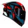 Capacete Moto Norisk Flow Razor Pulse Azul Preto Vermelho C/ Spoiler + Viseira Fumê Extra Lançamento - Preto Vermelho