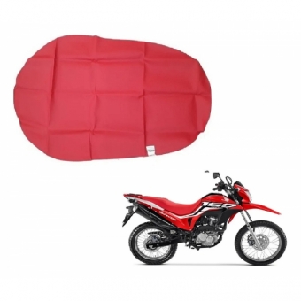 Capa De Banco Moto Honda NXR Bros 160 2015 2016 2017 2018 2019 2020 2021 2022 2023 Modelo Original Vermelha